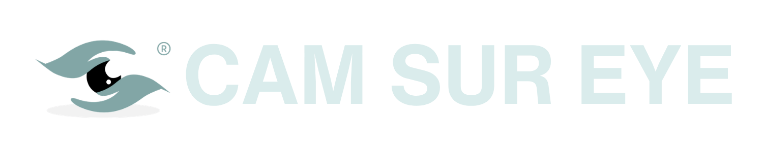 Cam Sur Eye logo and text - light