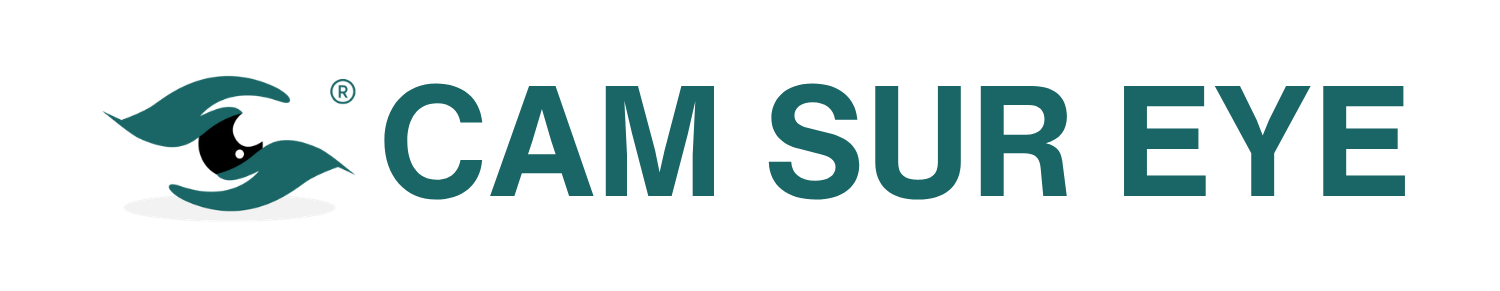 Cam Sur Eye logo and text - dark